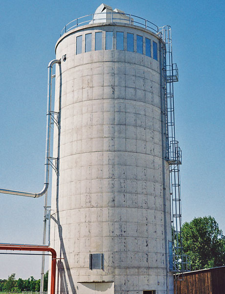 Bunker mit Bunkeraufsatzfilter