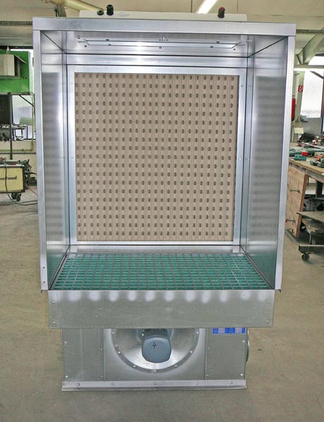 Kleinspritzwand mit Unterabsaugung