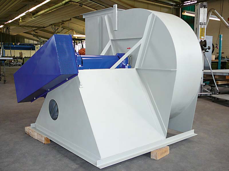 Radialventilator mit Keilriemenantrieb, Ansicht 2