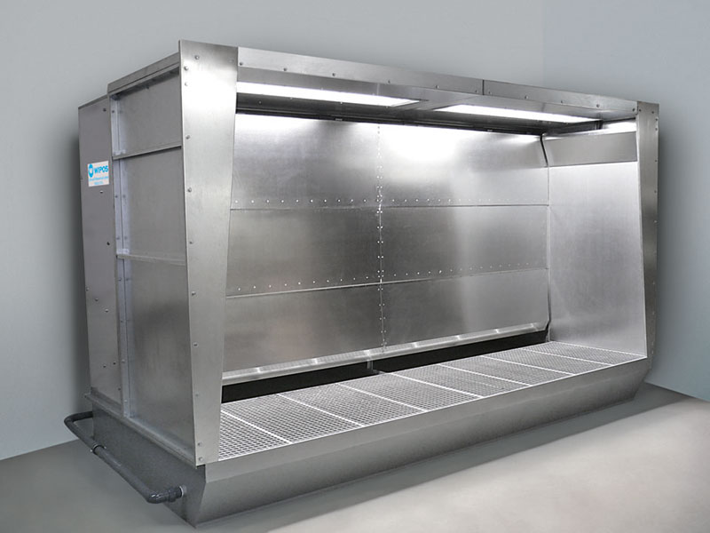 Wasserberieselte Spritzkabine