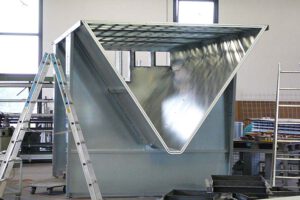 Zellenfilter in der Bauphase