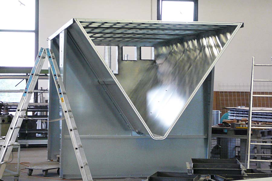 Zellenfilter in der Bauphase